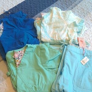 Colorful Scrub Tops Set